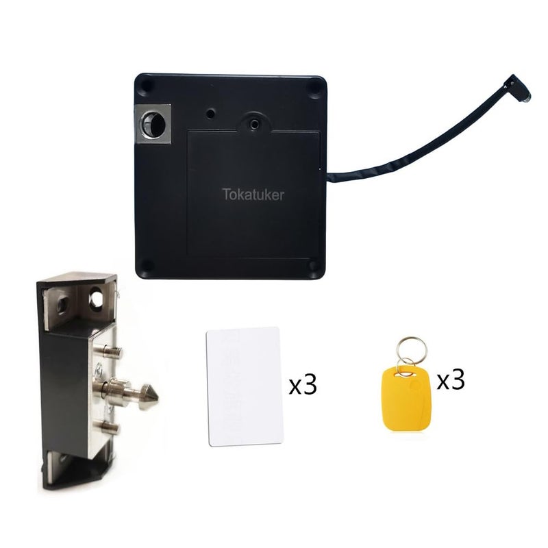 Tokatuker قفل خزانة توكاتوكير غير المرئي، قفل NFC مخفي، قفل RFID DIY مع كابل USB للطاقة لخزانة الخشب، خزانة المشروبات، فتح وإغلاق خزانة الطعام، رف سري أو لوحة مخفية - Image 2